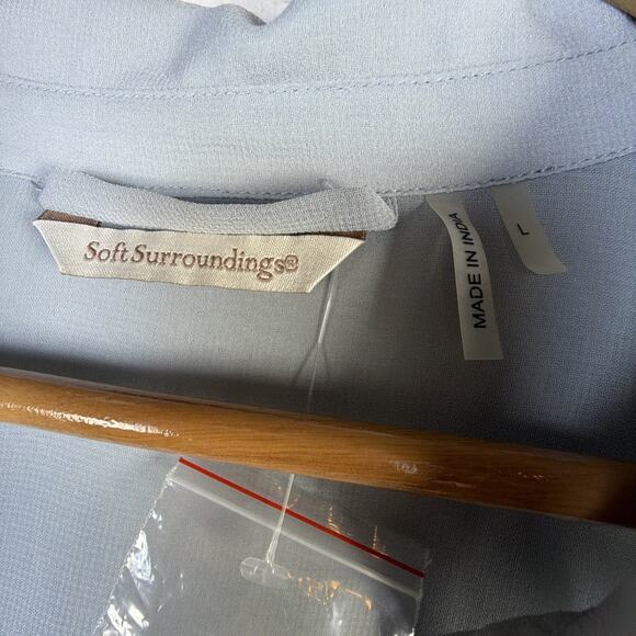 Soft Surroundings large Ibiza Georgette Embroidered Maxi Dress victorian NWT - Picture 8 of 13